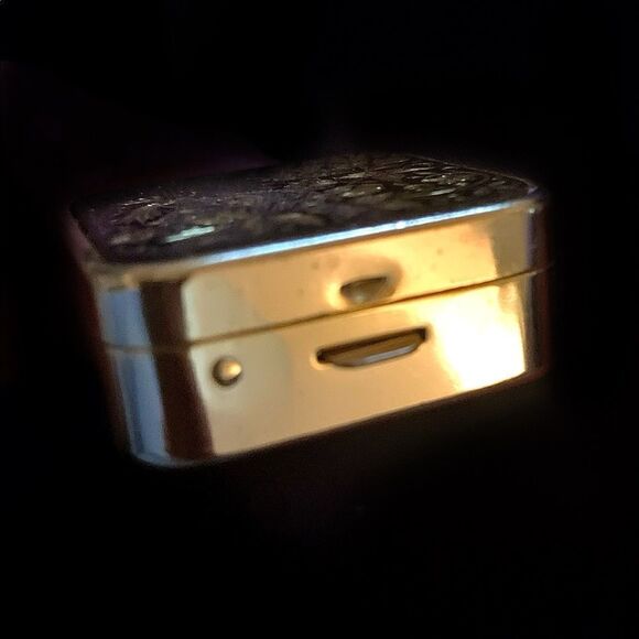 Vintage Damascene bird and floral design pill box made in Spain - Picture 4 of 5